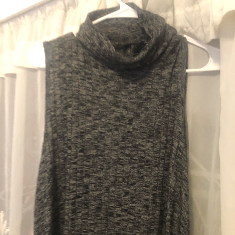Heather grey turtleneck dress